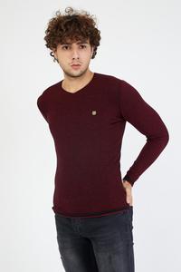 เสื้อสเวตเตอร์คอวีสีดำดีไซน์หรูหราสำหรับผู้ชายเสื้อกันหนาวคุณภาพดีราคาถูก - Product Image 2