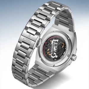 BG8801 Automatic Movement Luxury Mechanical Wristwatch Sapphire Crystal Luminous Skeleton Dial <b>Diamond</b> Bezel <b>Watch</b> - Product Image 6