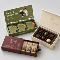 Boîte cadeau personnalisée pour chocolat, boîte en papier pliable avec insert pour emballer des bonbons, des collations et des confiseries