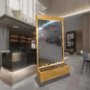 Partición de cascada LED autoportante personalizable, decoración interior/exterior móvil, vidrio personalizado para exterior/interior - Product Image 2