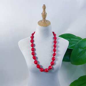 Fashion Artificial Acrylic Hawaiian Kukui <strong>Nut</strong> Leis Wholesale <strong>Necklace</strong> - Product Image 3