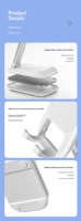 Téléphone de bureau 2026 pliable et extensible avec chargeur inclus, compatible pour le lit, TikTok, diffusion en direct, vente en gros