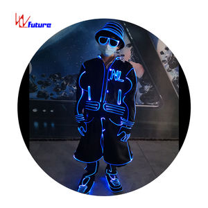 Abito Luminoso da <span class=keywords><strong>Uomo</strong></span> con Luci LED, Giacca Illuminata per Costume da Palcoscenico - Product Image 5