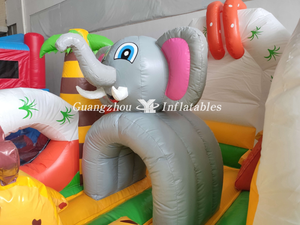 Trampoline gonflable Combo Animal Jungle Bounce House Bouncer Slide Gonflable Kids Air Bouncer Slide Castle Barrier - Product Image 5
