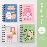 Y622 Schulgeschenke Niedliches Kawaii Spiralgebundenes Notizbuch mit Papierumschlag im Taschenformat A7 für Kinder
