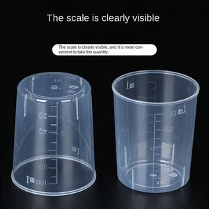 कस्टम लोगो रसोई पुनः प्रयोज्य pp मोटी एकल दीवार बियर मापने कप स्नातक बीकर पारदर्शी 100 एमएल - Product Image 5