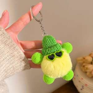 سلسلة مفاتيح سيارة جنية كرة فحم صغيرة ، لعبة قطيفة لطيفة ، ملحق شماعات حقيبة - Product Image 6