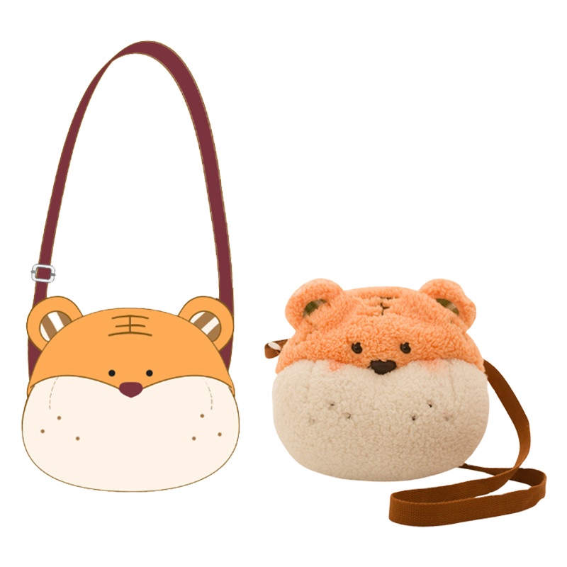 Bolso De Mano De Animal Arcoíris De Peluche Con 5 Collares De Plástico, Para Niñas, Regalo De Joyería Y Almacenaje De Pequeños Objetos