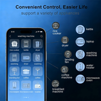 FY001 Ensemble d'appareils d'automatisation domestique intelligents 10A/16A - Prise/Lumière/Sensor - Maison/Hôtel/Bureau - Contrôle par application Android WiFi - Certifié CE