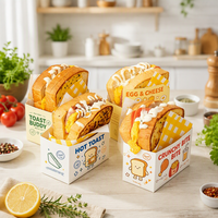 Boîtes rigides personnalisées imprimées de qualité alimentaire avec fermeture magnétique, emballage en carton jetable pour lait, sandwichs, snacks, forme et logo personnalisés