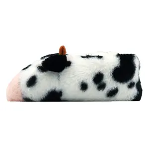Femme Femmes Femmes Dames Filles Fluffy Fuzzy Plush Cow Custom 3D Animals Stuffed Toy Slippers Non-skid Home Boots Booties - Product Image 3