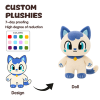 Juguete de Peluche Personalizado, Muñeco de Gato Azul de Peluche Personalizado, Peluches Personalizados, Fabricante de Animales de Peluche Personalizados OEM