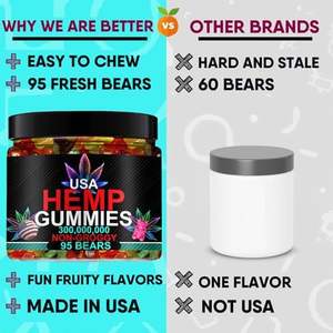 Yüksek potens ayı kenevir yağı sakızlı şeker özel etiket vitamini takviyesi Premium kalite kenevir Gummies - Product Image 6