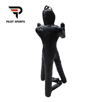 Sac de frappe lourd autoportant PILOTSPORTS, mannequin de boxe en cuir anti-explosion multifonctionnel pour l'entraînement MMA et de combat