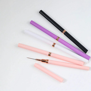 Lot de 5 pinceaux liner polychromes pour ongles, stylos de peinture gel UV pour dessin de lignes longues et conception de manucure - Product Image 5