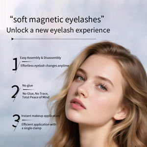 Nouvelle technologie de gros aucune <span class=keywords><strong>colle</strong></span> requise synthétique 3D style naturel réutilisable maquillage des yeux Pro <span class=keywords><strong>cils</strong></span> magnétiques doux faits à la main - Product Image 3