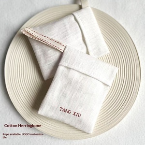 Pochette de parfum personnalisable avec logo, style lanière, en toile de lin remplaçable, petite enveloppe rectangulaire 6x8-10x12cm - Product Image 4