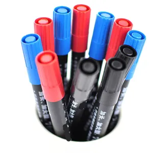 अच्छी गुणवत्ता के लिए रंग बॉक्स काली स्याही प्लास्टिक मार्कर पेन स्थायी मार्करों स्कूल कार्यालय की आपूर्ति