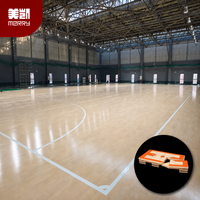 Revêtement de sol portable pour terrain de basket intérieur en bois d'érable, système de démontage rapide pour une réutilisation
