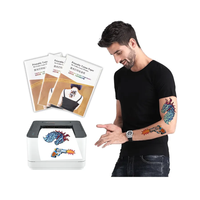 Papel de Tatuaje Temporal Imprimible por Transferencia de Agua, Resistente al Agua, Color CMYK, Tinta Negra, para Impresora de Inyección de Tinta, Venta al por Mayor