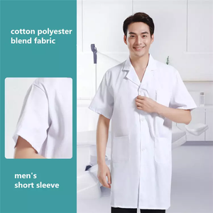 Camice da Laboratorio Unisex in Poliestere e Cotone con Logo Stampato, Camice Bianco Personalizzato per Medici e Ospedali - Product Image 4