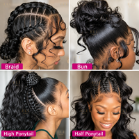 Perruque Lace Front HD 13x6 en Cheveux Humains, Perruque en Cheveux Naturels avec Cuticules Alignées, Perruque Frontale HD Lace, Perruques Full Lace 360 en Cheveux Birmans Naturels