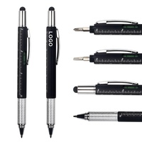 Stylo bille multifonctionnel professionnel en plastique 6 en 1 avec écran tactile pour impression UV, idéal pour les articles promotionnels en gros