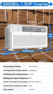 Aire Acondicionado Integrado Tipo Ventana 220V~50/60Hz 12000Btu 1.5HP Enfriamiento Único 118-215 Pies Cuadrados Ahorrador de Energía con EER - Product Image 6