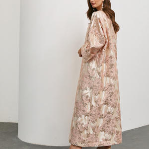 Fabrication d'Abayas OEM, Abayas en Jacquard, Manteau, Qatar, Abayas Ouvertes Modestes pour Femmes - Product Image 4