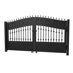 Portes doubles en acier forgé, nouvelle conception <span class=keywords><strong>de</strong></span> portail coulissante en fer forgé - Product Image 2