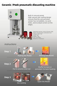 Machine pneumatique de moulage sous pression de laboratoire dentaire verre céramique disilicate de lithium et équipement de moulage sous pression sous vide PEEK - Product Image 5