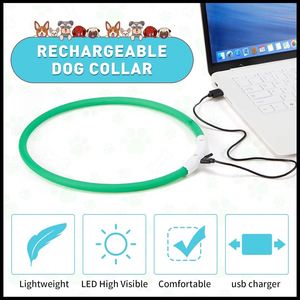 Waterproof Night Safety Luminous Flashing Glowing Light up Led <b>Pet</b> Dog Collar USB Rechargeable for Puppies Loss Prevention - Product Image 4