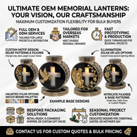 Lanterne solaire commémorative Znicz au design personnalisé, lanterne de cimetière, lanterne de tombe, bougie LED chrétienne pour la commémoration des défunts au cimetière