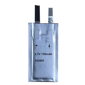 Thin Battery 162855 energy capacity 150mAh thickness 1.65mm