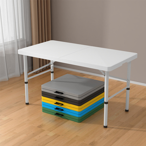 <b>Portable</b> Foldable Rectangular <b>Table</b> For Outdoor Use With Plastic Frame And Compact Design For Home Or Stall - Product Image 2