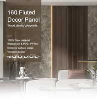 Melinco Prix d'usine Panneau à lamelles laminées en PVC Décoration intérieure Panneaux WPC étanches Design intérieur Panneaux muraux cannelés