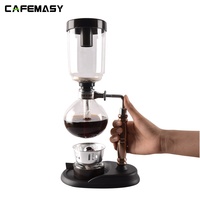 Siphon à café CAFEMASY avec base en silicone, outils pour siphon à café, siphon à café résistant à la chaleur pour 3 tasses