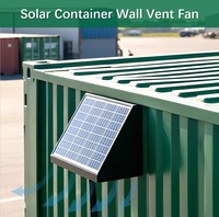 Ventilador de Extracción de Aire de Acero Inoxidable de Última Generación, con Energía Solar, de 12'', para Montaje en Pared, para Casas Contenedor Móviles/Hogares