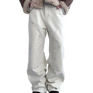 Custom Multi Pockets Vintage White Trousers Custom <b>Men</b> Outdoor Cargo Duck Canvas Work <b>Pants</b> Double Knee <b>Men's</b> <b>Carpenter</b> <b>Pants</b> - Product Image 4