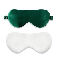 Oreiller pour les yeux lesté en soie satinée pour la thérapie par la chaleur humide-Masque de sommeil parfumé à la lavande au micro-ondes avec housse lavable