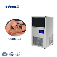 Machine à glaçons en cubes de 25 kg/jour, fonctionnement silencieux et efficace, refroidissement par air et eau, machine à glaçons commerciale pour café, bar, cuisine, restaurant
