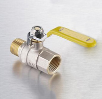 Robinet à bille en laiton nickelé haute température avec levier, commande manuelle, personnalisable OEM