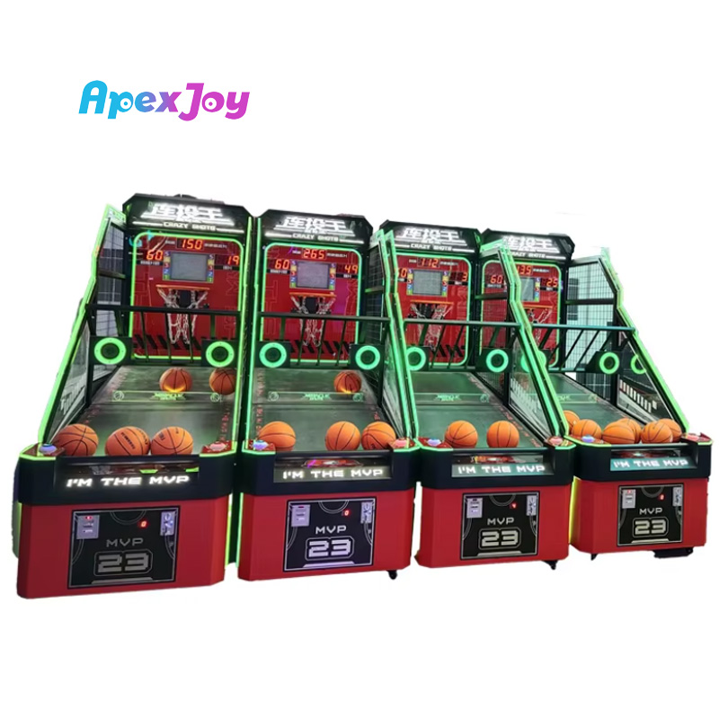 Coin Operated Amusement Arcade Basketball Game Machine for Indoor Play Centers Offering Competitive Scoring Challenge