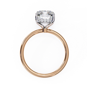 Anillo de Diamantes Moderno en Oro Rosa para Mujer, Clásico, Elegante, para Uso Diario, Diseño con Estilo, Acabado Brillante, Ligero, Ideal para Regalo - Product Image 4