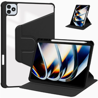 Étui de protection intégral en cuir acrylique avec support rotatif à 360° pour tablette Infinix Xpad 20 (Rose) Style Ins