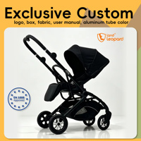 Poussette double pliable Land Leopard 2 1, haute qualité, confortable, capacité de charge de 20 kg, pour les enfants de 0 à 3 ans, en alliage d'aluminium