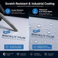 Film rétroéclairé éco-solvant premium anti-ondulation en PET pour graphiques d'impression frontale HD, film à diffusion de lumière uniforme pour métro