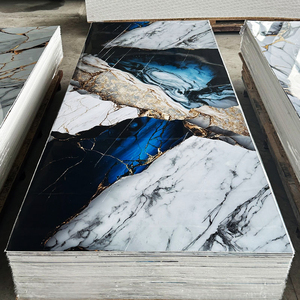 HD Digital Printing Faux Marble Alternative Laminate <b>Wall</b> <b>Panel</b> & <b>Board</b> / UV Coating PVC Plastic Marble Sheet - Product Image 1