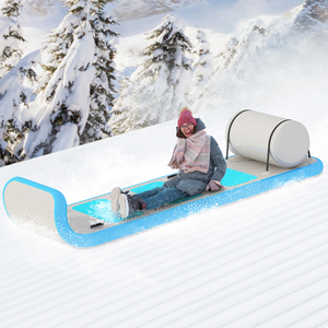 Toboggan gonflable commercial personnalisé avec base en caoutchouc rainurée, luge gonflable à air pour la vente - Product Image 3