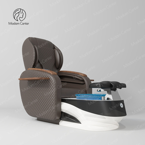 Madamcenter Chaise de Pédicure en Acier Inoxydable Dossier Réglable Station de Pédicure Spa Noir Sillon Verre Plastique Fauteuil Bacia De - Product Image 4